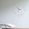 Art Decal Wall Sticker Creative Nordic Wall Clock Fashion Needle Livingroom Decorative Clock Simple Home Acrylic Wall Clock DIY Stereo Silent Digital Clock. 