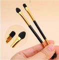 2pcs Professional Double-Ended Eyeshadow Brush Soft Artificial Fibre Sponge Head Brushes Easy To Cover Eyeshadow Makeup Cosmetic Tool.