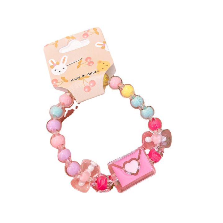 Cartoon%20kids%20bracelet%20princess%20girl%20jelly%20color%20beaded%20cute%20girl%20baby%20bracelet%20student%20jewelry%20-%20Image%205