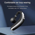 K20 wireless Bluetooth 5.0 universal hook earphones V9 sports business single ear headset handsfree headphone with mic cellphone.