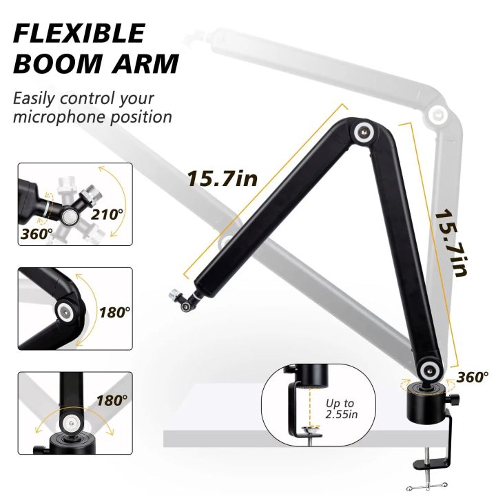 Microphone%20Stand%20Adjustable%20Scissor%20Arm%20Stands%20for%20HyperX%20QuadCast%20Mic%20USB%20Condenser%20Microphone%20Recording%20Heavy%20Suspension%20Boom%20-%20Image%202