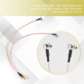 SMA Female to Y Type 2 X TS9 Male / CRC9 Male Pigtail Cable Gold.