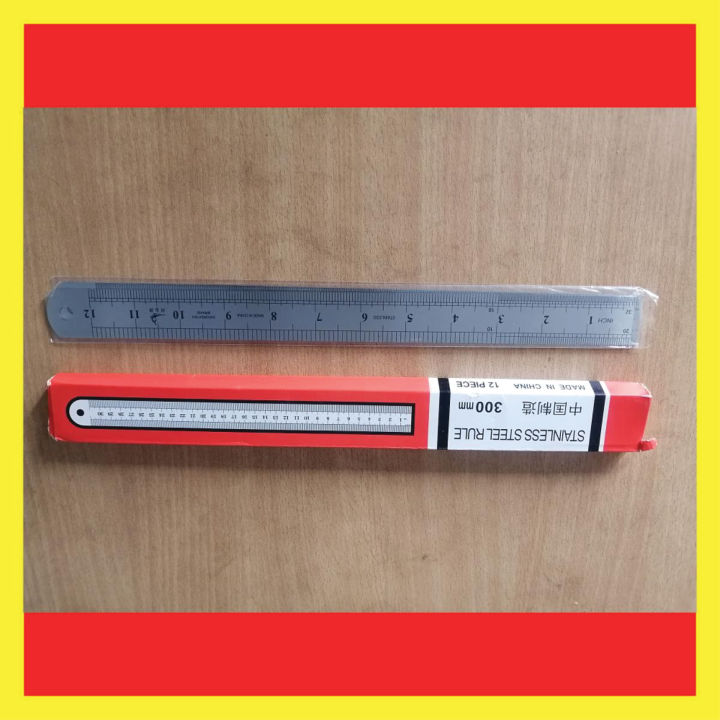 Stainless%20Steel%20Ruler/Scale%20-%2030cm%20/%2012%20inch%20-%201pc%20-%20Image%204
