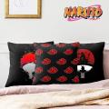 Anime Naruto Printed Pillow Case Red Cloud Uchiha Itachi Action Figures Square Pillow Covers Cushion Sofa Decor Cover Toys Gift.