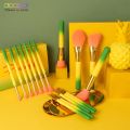 Docolor Makeup Brushes 16pcs Pineapple Makeup Brushes Set Foundation Powder Face Blending Contour Eyeshadow Make Up Brushes Set.