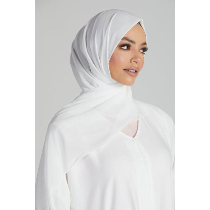white georgette hijab