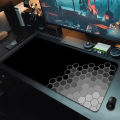 Black and Red Honeycomb Mat Art Large Gaming Mouse Pad Gamer Mouse Mat Computer Gaming Locking Edge MousePad Keyboard Desk Pad.