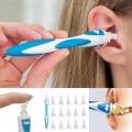 Ear wax Remover Ear wax Removal Earwax Removal Tool Silicone Soft Twist Spiral Smart Earwax Kit 16 Pcs Replacement Heads Suitable for Adult & Kids.