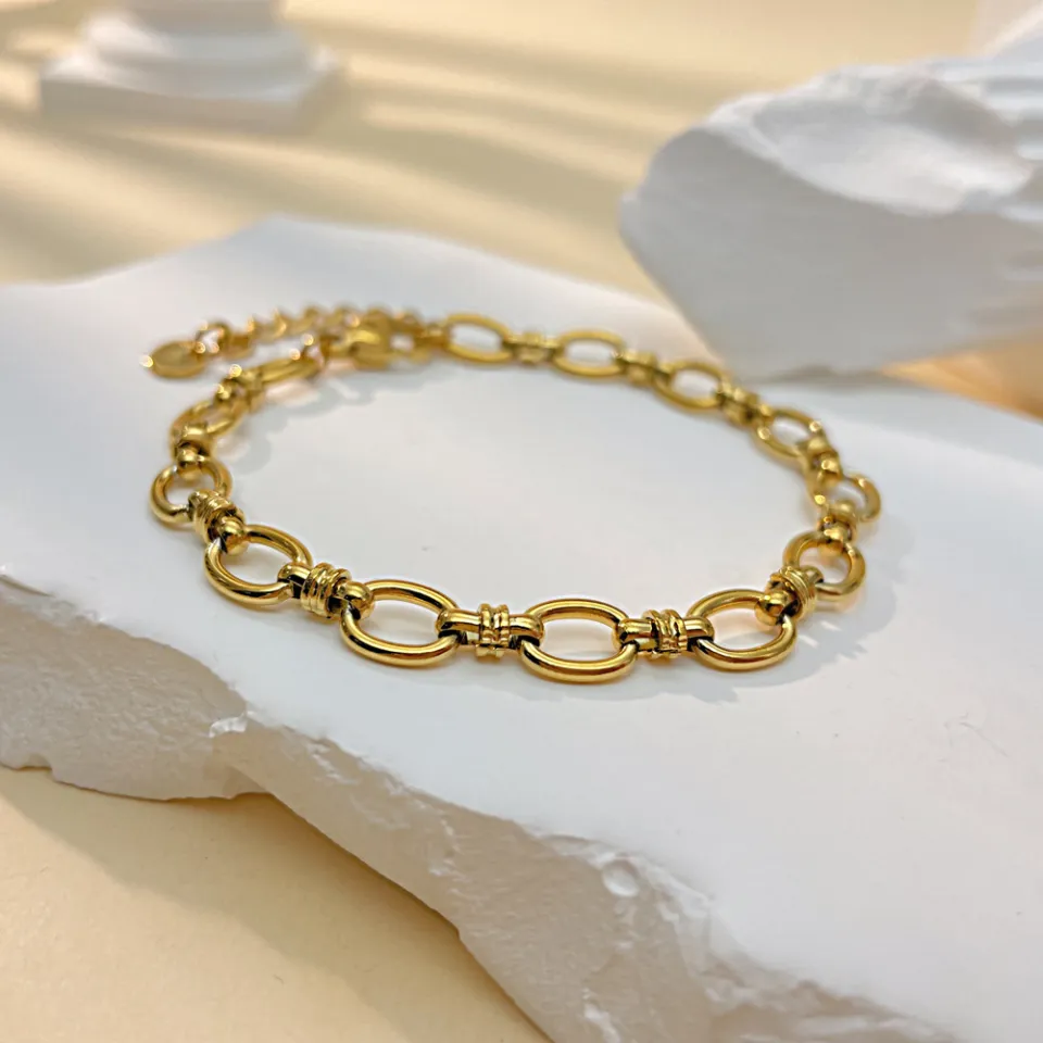 18k Gold Gold Plated Fashion Jewelry Wholesale Link Chain Fashion