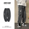 Casual Pants Men Autumn and Winter Korean Style Trendy Straight Cargo Pants All-Matching Fashion Loose Student Ankle Length Jogger Pants Men.