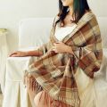 Winter Female Lattice Imitation Cashmere Scarf Autumn And Winter Thick Fashion Warm Wild Scarf Shawl. 
