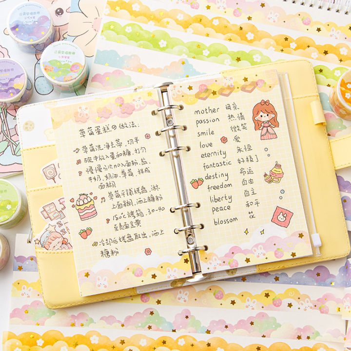 25mm*3m%20Cute%20Stars%20Clouds%20Decorative%20Adhesive%20Tape%20Masking%20Washi%20Tape%20Diy%20Scrapbooking%20Sticker%20Label%20korean%20Stationery%20Planners%20-%20Image%203