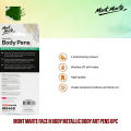 Mont Marte Face n Body Metallic Body Art Pen - Great for parties, special events, festivals and more Create temporary tattoos and body art. 