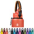 Aqua Flask Accessories Handle 12oz - 64oz Colorful Aquaflask Paracord Handle 22oz Wide & Standard Mouth Water Bottles Aquaflask Handle Strap with Safety Ring Holder and Carabiner for Outdoor Hiking Travel Aquaflask Accessories. 