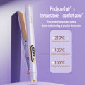 Safe Anti Perm Curler Hair Straightener 2-In-1 Negative Ion Essential Oil Hair Care 10 Second Fast Heating Hair Styling Tool.