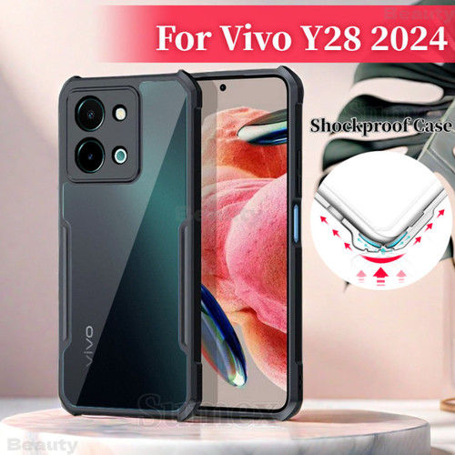 Vivo Y28 4G Xundd Protective Airbag Bumper Transparent Back Side Clear Phone Case For vivo Y28 Back Cover