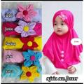 Baby dress flower cotton hijab 1pc.