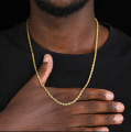 Round Rofe Link Stainless Steel Chain for Men.