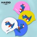 Swimming Cap Silica Cap ChildrenPuSwimming Cap Coated Cartoon Canvas Cap Children's Swimming Equipment Swimming Cap Set. 