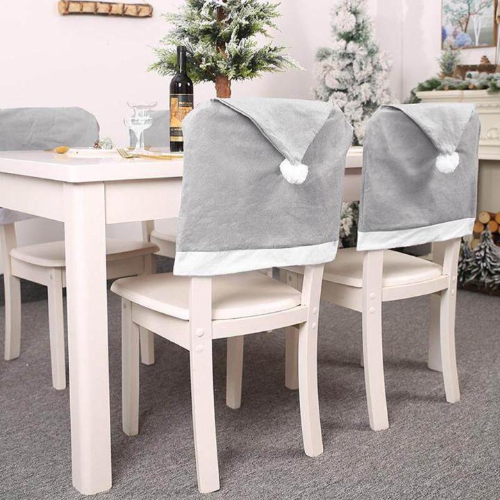 Christmas Hat Chair Covers Xmas Table Dinner Chair Back Covers Xmas Party Decor