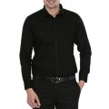 Black Cotton Formal Shirt For Men.
