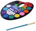 Water Color Cakes Artist Palette Artist's Series with Brush. 