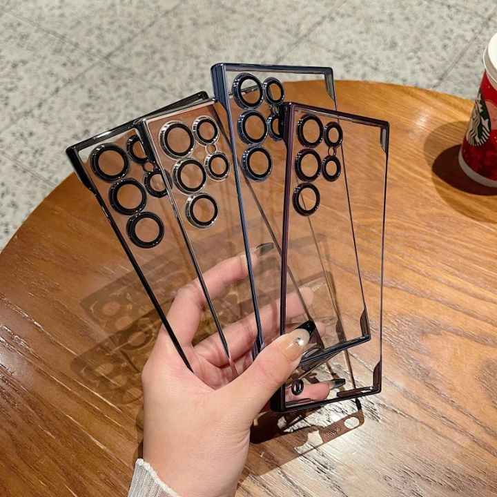 HODON%20Luxury%20Plating%20Slim%20Thin%20Frameless%20Transparent%20Phone%20Case%20For%20Samsung%20S26%20S25%20S24%20S23%20S22%20Ultra%20S24%20Plus%20Cases%20Camera%20Protection%20Clear%20PC%20Hard%20Cover%20-%20Image%2010