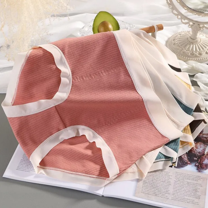 New%20Cotton%20Panties%20Plus%20Size%20Women's%20Underwear%20High%20Waist%20Tummy%20Control%20Briefs%20Underpants%20Female%20Solid%20Color%20Lingerie%20-%20Image%206