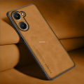 Vantime for vivo Y03 / Y03t / Y18 / Y18s / Y28s 4G 5G Case PU Leather Slim Matte Hard Back Cover.
