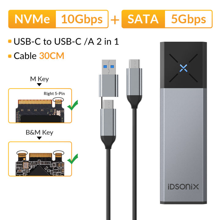 iDsonix%20M.2%20NVMe%20SATA%20SSD%20Enclosure%20Dual%20Protocol%20Hard%20Drive%20Case%20USB3.2%2010Gbps%20High%20Speed%20Type%20C%20External%20SSD%20Cover%20for%20Laptop%20-%20Image%204