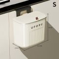 Wall Mounted Kitchen Waste Bin Hanging Trash Can Cabinet Door Bathroom Trash Can with Lid Garbage Bin Counter Bins Dustbin.