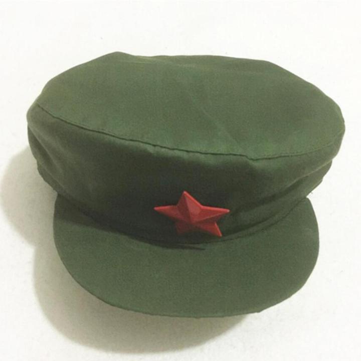 Commemorative Chinese military cap type 65 red linen five Star military capr