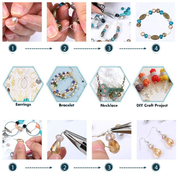 Jewelry%20Making%20DIY%20Bracelet%20Necklace%20Material%20Tool%20Pliers,Jewelry%20Set%20Getting%20Started,Bracelet,Earring%20Making%20Kit%20-%20Image%206