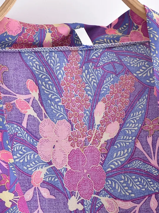 Purple%20Floral%20Print%20Sashes%20Bohemian%20Short%20Robe%20Kimino%20Dress%20for%20Women%20V%20Neck%20Batwing%20Sleeves%20Rayon%20Beach%20Boho%20Bikini%20Cover-ups%20-%20Image%205