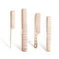 4 Types/set Professional Aluminum Dressing Comb Metal Hair Combs for Hair Styling Hair Cutting Comb Hairstyle Barber Accessories. 