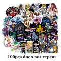 【Lejia】100pcs/set JoJo Bizarre Adventure Stickers Pvc Waterproof Cartoon Sticker Party Decoration JoJo Cosplay Decals. 