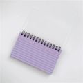 50 Sheets/book Colorful Tearable Spiral Notebook Horizontal Line Minimalist Transparent Cover Memo Pad School Office Writing Pad. 