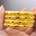 Luxury Dubai 24K Gold Color Bangles For Women Indian African Bracelets Charm Wedding Ethiopian Arabic Hand Jewelry Party Gifts.