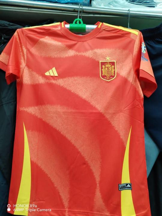 Spain Jersey - Player Edition Jersey - Spain National Football Club - Home/Away Kit - Special Fans Version Jersey National Jersey 2024/25 - Thai Fabrics - Short Sleeve - New Football Jersey - UEFA Champions League 2024 Design - Premium