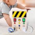 Montessori Toys with Switch, Toddler Busy Board Developing Teaching Aids Busy Board with led, for Outdoor Exercise Teaching Party.