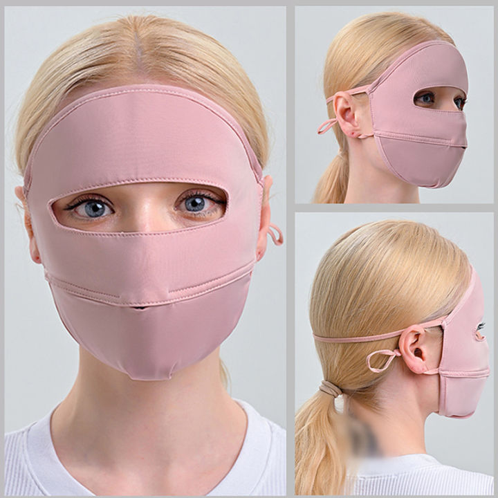 Outdoor%20Sunscreen%20Mask%20Women%20Girl%20Ice%20Silk%20Face%20Mask%20Breathable%20Face%20Cover%20Driving%20Riding%20Hiking%20Hunting%20Running%20Sport%20Mask%20Sunlight%20Mall%20-%20Image%202