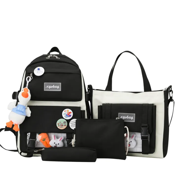 Women's%20Bag%20New%20Canvas%20Backpack%20Women's%20Korean%20Version%20Harajuku%20Large%20Capacity%20Four-Piece%20Set%20Middle%20School%20Backpack%20College%20Student%20School%20Bag%20-%20Image%207
