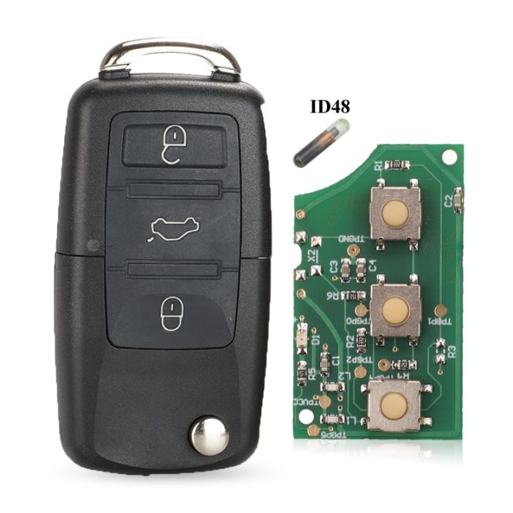 3%20Button%20Flip%20Remote%20Car%20Key%20Fob%20For%20VW%20PASSAT%20Polo%20Skoda%20Seat%20Polo/Golf/Beetle%201J0959753%20DA/AH%201K0959753G%20434Mhz%20ID48-Full%20key%20with%20Chip%20-%20Image%202