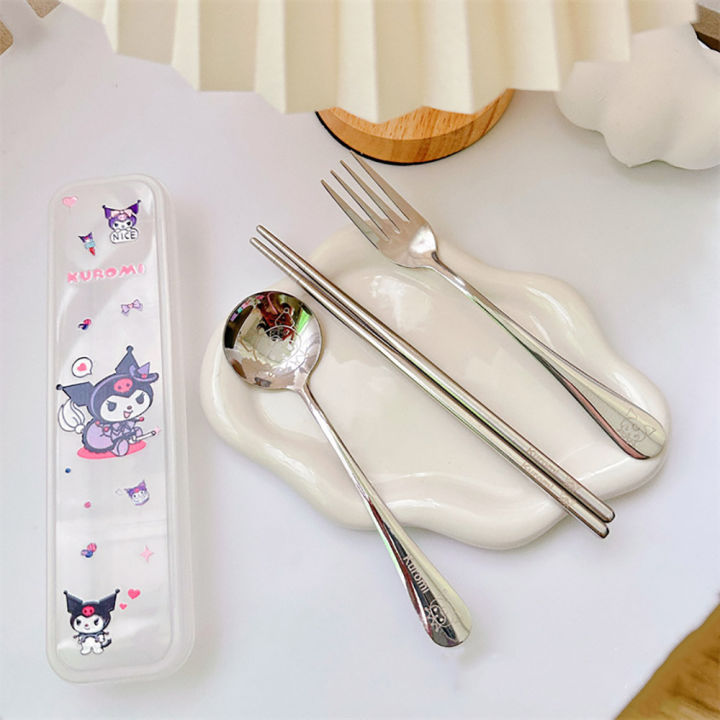 Mymelody%20Kawaii%20Anime%20Tableware%20Set%20Sanrio%20Spoon%20Fork%20Chopstick%20Cutlery%20Portable%20Dinnerware%20Flatware%20with%20Case%20for%20Office%20Worker%20-%20Image%205