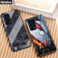 For OPPO Reno 5 Pro Back Cover Version Theme Case Tempered Glass Protection shockproof Cover for OPPO Reno5 Pro case Transparent Circuit Board Design Full Coverage Phone cases. 