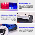 Mini Clip Pen White Flashlight Red Blue LED Shoulder Warning Light Portable Lantern Night Running Flashing Signal Strobe Light. 