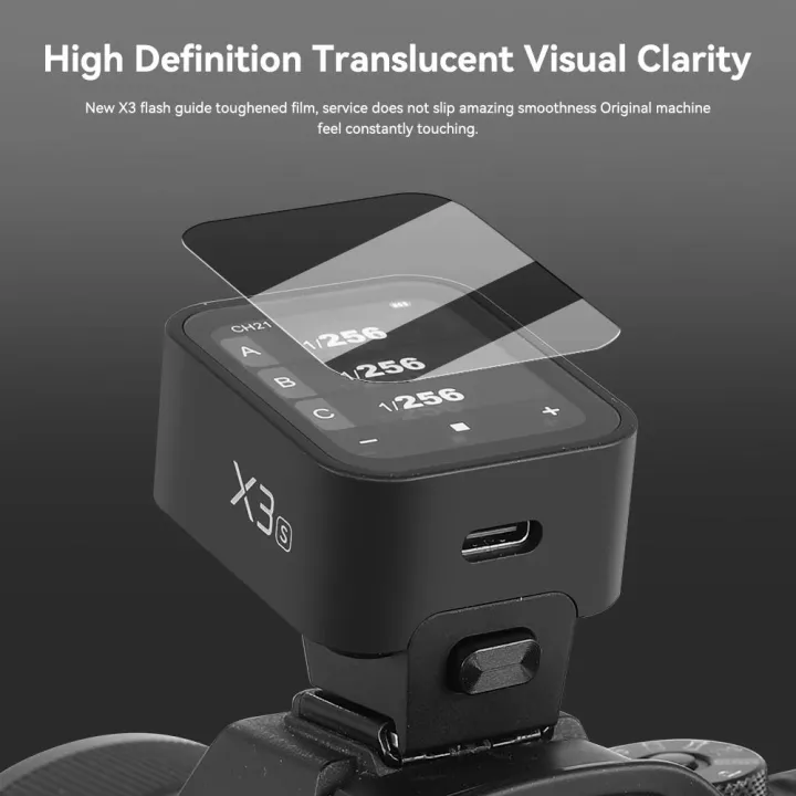 Godox%20Tempered%20Film%20Glass%20for%20Godox%20X3%20Xpro%20Trigger%20V1%20V850III%20V860III%20TT685II%20V860II%20V850II%20TT600%20V350%20TT350%20Camera%20Flash%20Light%20-%20Image%203