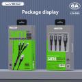 LVEIO LD-D61 3 In 1 6A Fast Charging Cable. 