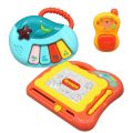 Glaceon Sit-to-Stand Learning Walker Baby Walking Toys,Push Pull Toys - Adjust Speed, Non-Slip, Prevention O-Leg with Music,Mirror,Book - 0-3 Year Old.
