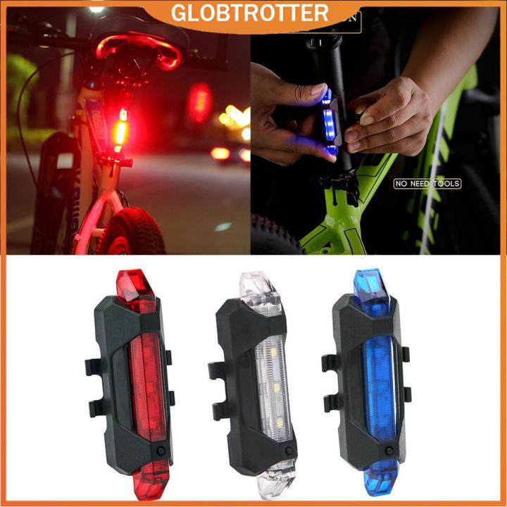 Bicycle Light Waterproof Rear Tail Light LED USB Rechargeable Mountain Bike Cycling Light Taillamp Safety Warning Light